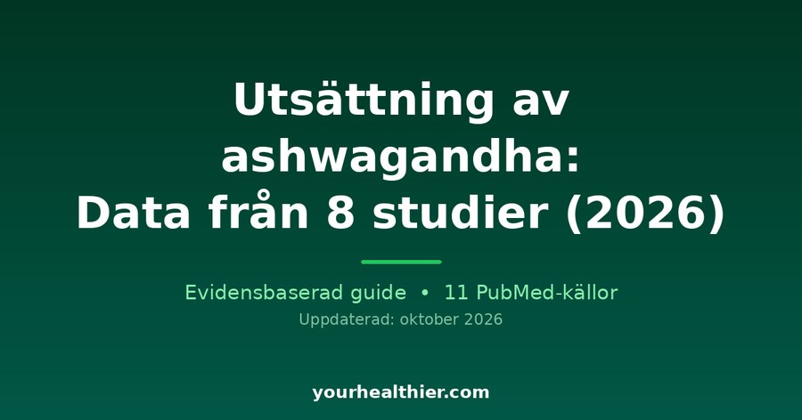 Utsättning av ashwagandha: Data från 8 studier (2026)
