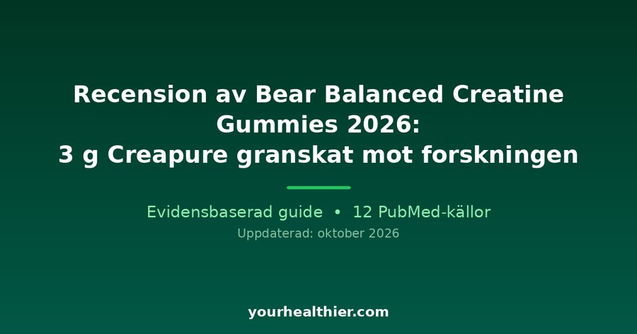 Recension av Bear Balanced Creatine Gummies 2026: 3 g Creapure granskat mot forskningen