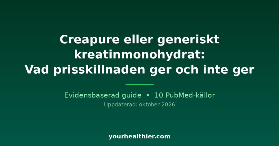 Creapure eller generiskt kreatinmonohydrat: Vad prisskillnaden ger och inte ger