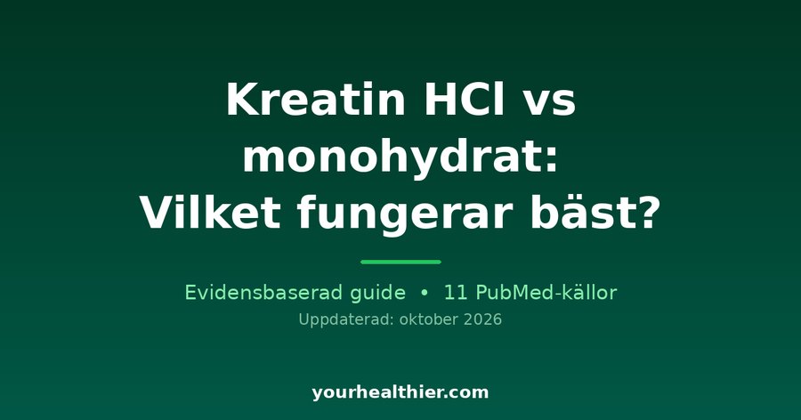 Kreatin HCl vs monohydrat: Vilket fungerar bäst?