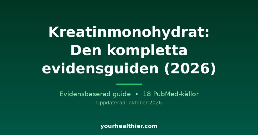 Kreatinmonohydrat: Den kompletta evidensguiden (2026)