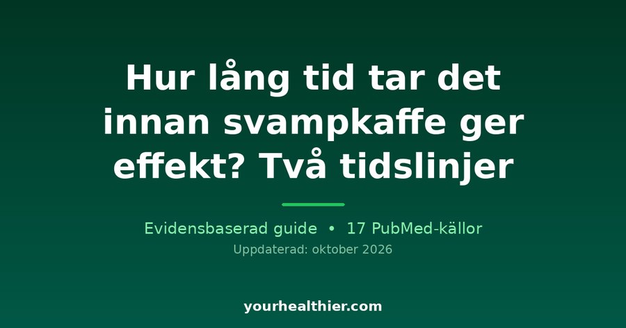 Hur lång tid tar det innan svampkaffe ger effekt? Två tidslinjer