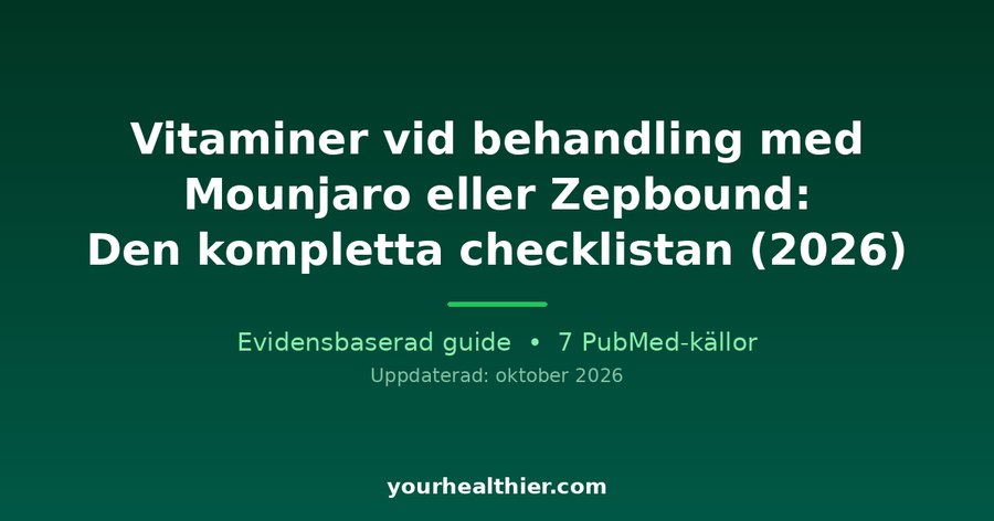 Vitaminer vid behandling med Mounjaro eller Zepbound: Den kompletta checklistan (2026)