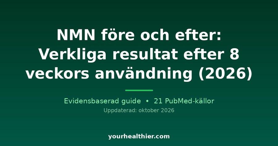 NMN före och efter: Verkliga resultat efter 8 veckors användning (2026)