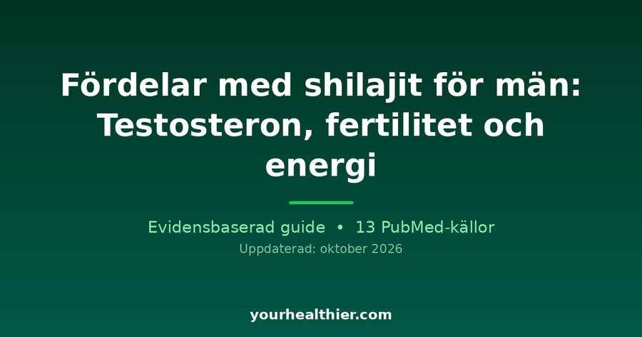 Fördelar med shilajit för män: Testosteron, fertilitet och energi