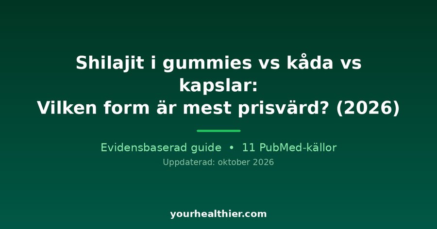 Shilajit i gummies vs kåda vs kapslar: Vilken form är mest prisvärd? (2026)