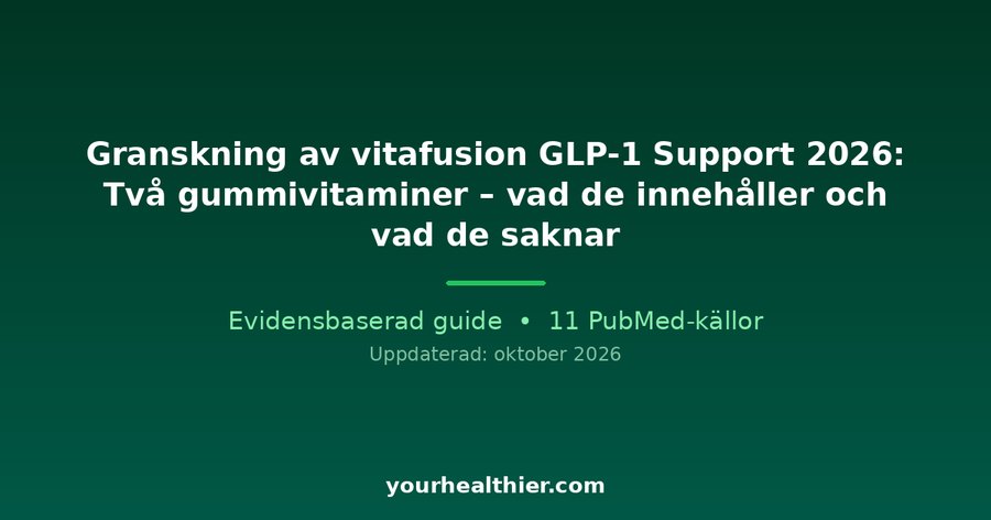Granskning av vitafusion GLP-1 Support 2026: Två gummivitaminer – vad de innehåller och vad de saknar