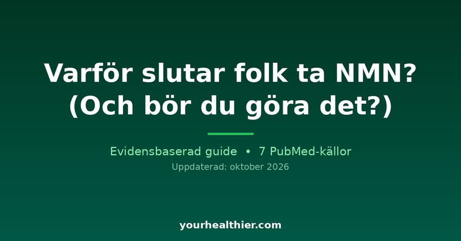 Varför slutar folk ta NMN? (Och bör du göra det?)